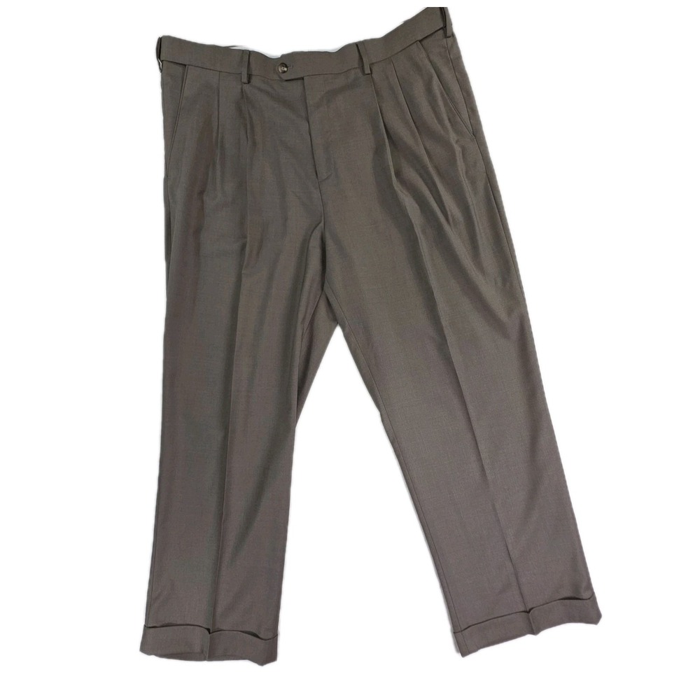 Croft & Barrow Classic Fit Pleated‎ Cuffed Dress Pants Size 42x30